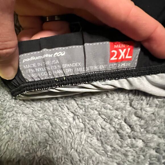 Podiumwear Cycling Shorts Mens XXL MTB Bike Riding Black Neon Yellow MN - Picture 9 of 9